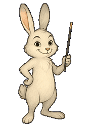 Harvey the Rabbit animation where he makes his top hat appear and disappear by waving his wand